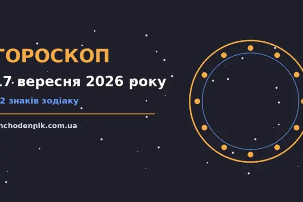 Гороскоп на 17 вересня 2026 року: орієнтири для кожного знака для впевненого початку дня