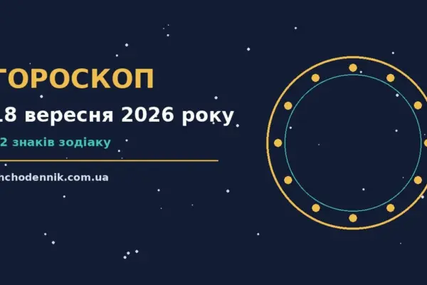 Гороскоп на 18 вересня 2026 року: орієнтири для кожного знака для впевненого початку дня