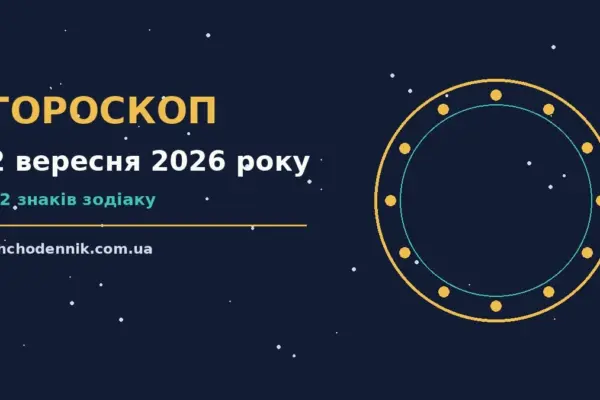 Гороскоп на 2 вересня 2026 року: орієнтири для кожного знака для впевненого початку дня