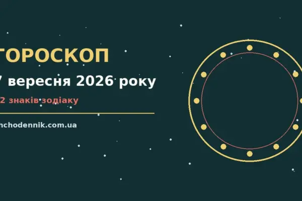 Гороскоп на 7 вересня 2026 року: орієнтири для кожного знака для впевненого початку дня